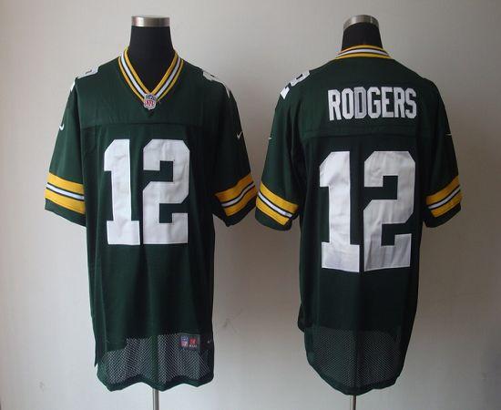 Nike Packers #12 Aaron Rodgers Green Team Color Men's Stitched NFL Elite Jersey