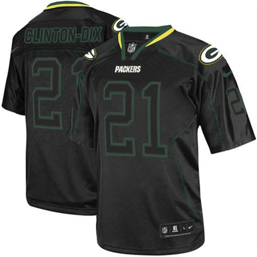 Nike Packers #21 Ha Ha Clinton-Dix Lights Out Black Men's Stitched NFL Elite Jersey