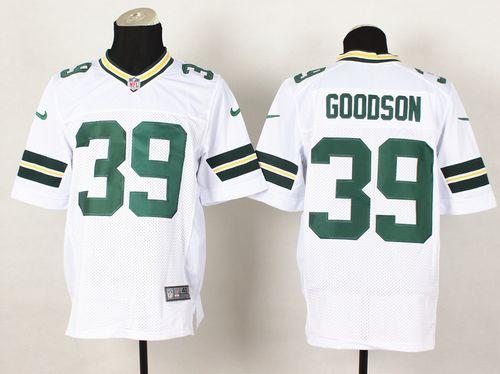 Nike Packers #39 Demetri Goodson White Men's Stitched NFL Elite Jersey