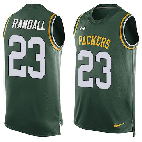 Nike Packers #23 Damarious Randall Green Team Color Men's Stitched NFL Limited Tank Top Jersey