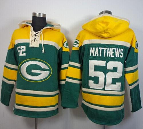 Nike Packers #52 Clay Matthews Green Sawyer Hooded Sweatshirt NFL Hoodie