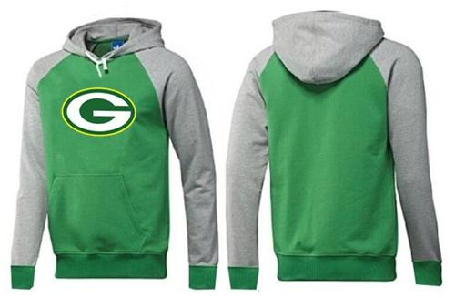 Green Bay Packers Logo Pullover Hoodie Green & Grey