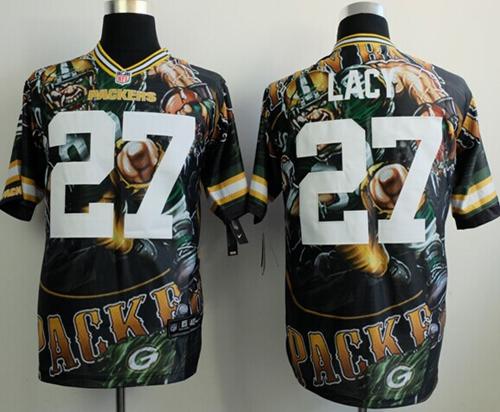 Nike Packers #27 Eddie Lacy Team Color Men's Stitched NFL Elite Fanatical Version Jersey