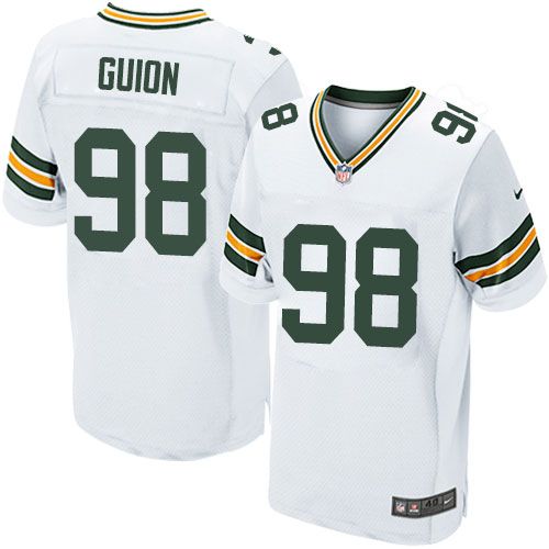 Nike Packers #98 Letroy Guion White Men's Stitched NFL Elite Jersey