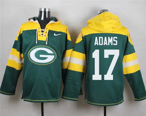 Nike Packers #17 Davante Adams Green Player Pullover NFL Hoodie