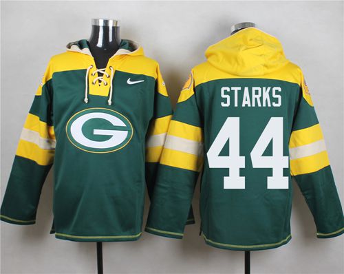 Nike Packers #44 James Starks Green Player Pullover NFL Hoodie