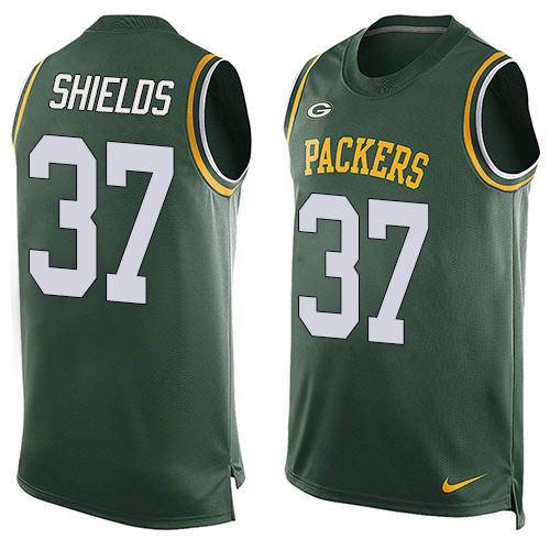 Nike Packers #37 Sam Shields Green Team Color Men's Stitched NFL Limited Tank Top Jersey