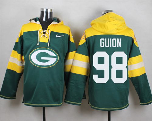 Nike Packers #98 Letroy Guion Green Player Pullover NFL Hoodie