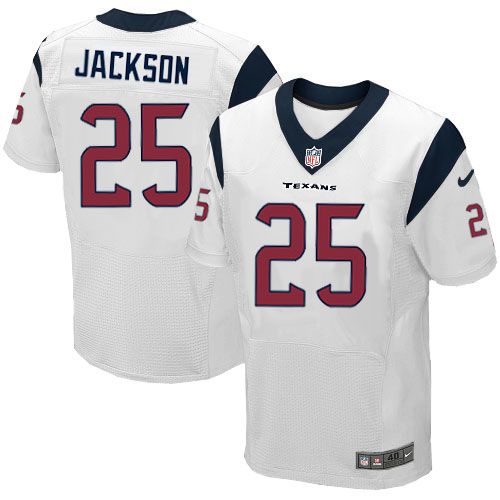 Nike Texans #25 Kareem Jackson White Men's Stitched NFL Elite Jersey