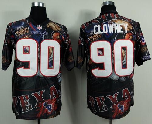 Nike Texans #90 Jadeveon Clowney Team Color Men's Stitched NFL Elite Fanatical Version Jersey