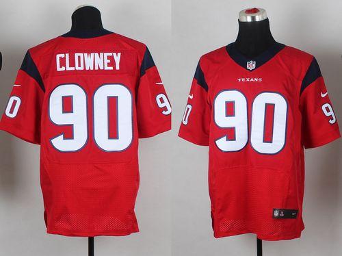 Nike Texans #90 Jadeveon Clowney Red Alternate Men's Stitched NFL Elite Jersey