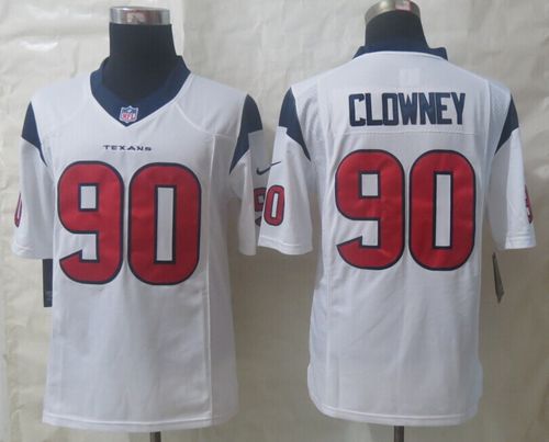 Nike Texans #90 Jadeveon Clowney White Men's Stitched NFL Limited Jersey