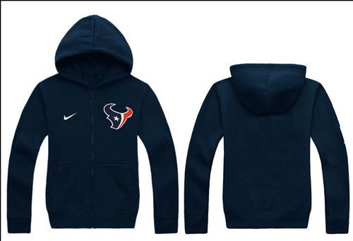 Nike Houston Texans Authentic Logo Hoodie Navy Blue