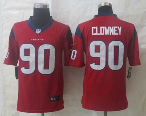 Nike Texans #90 Jadeveon Clowney Red Alternate Men's Stitched NFL Limited Jersey