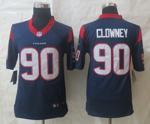 Nike Texans #90 Jadeveon Clowney Navy Blue Team Color Men's Stitched NFL Limited Jersey