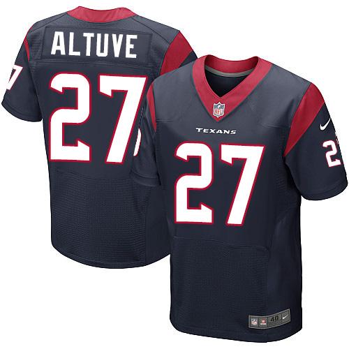Nike Texans #27 Jose Altuve Navy Blue Team Color Men's Stitched NFL Elite Jersey