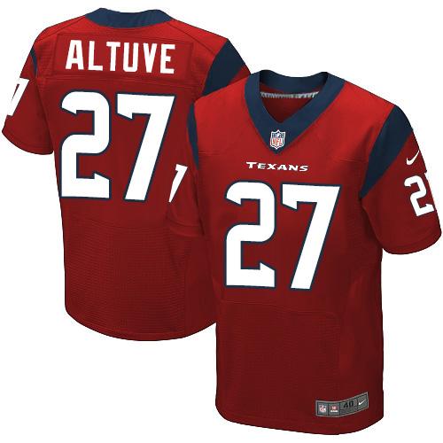 Nike Texans #27 Jose Altuve Red Alternate Men's Stitched NFL Elite Jersey