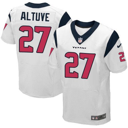 Nike Texans #27 Jose Altuve White Men's Stitched NFL Elite Jersey
