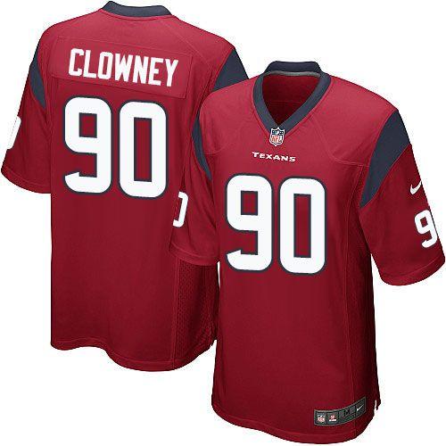 Nike Texans #90 Jadeveon Clowney Red Alternate Men's Stitched NFL Game Jersey