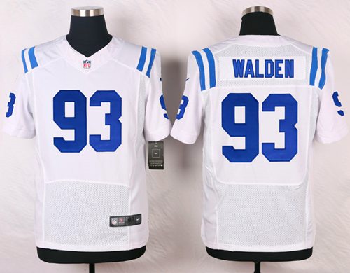 Nike Colts #93 Erik Walden White Men's Stitched NFL Elite Jersey