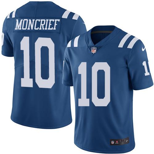 Nike Colts #10 Donte Moncrief Royal Blue Men's Stitched NFL Limited Rush Jersey