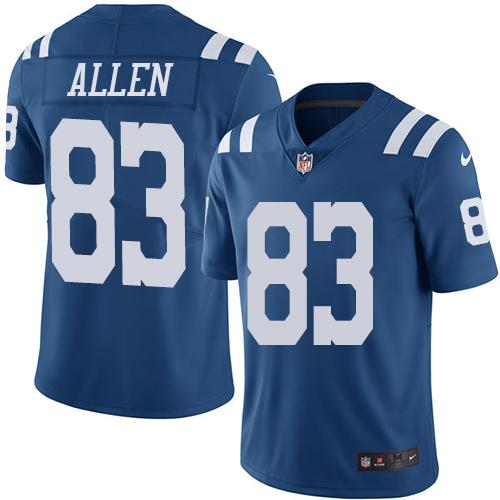 Nike Colts #83 Dwayne Allen Royal Blue Men's Stitched NFL Limited Rush Jersey