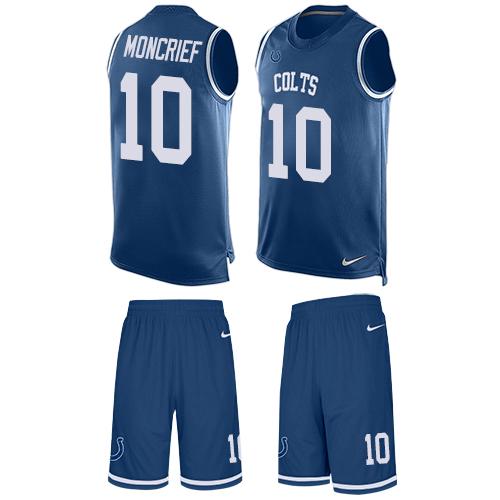 Nike Colts #10 Donte Moncrief Royal Blue Team Color Men's Stitched NFL Limited Tank Top Suit Jersey