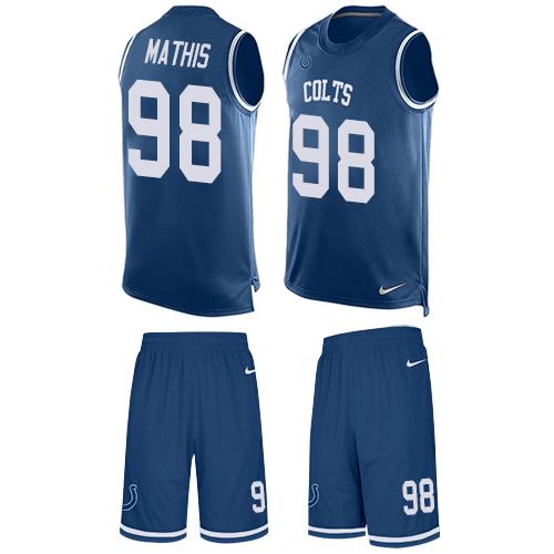Nike Colts #98 Robert Mathis Royal Blue Team Color Men's Stitched NFL Limited Tank Top Suit Jersey