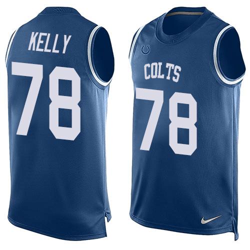 Nike Colts #78 Ryan Kelly Royal Blue Team Color Men's Stitched NFL Limited Tank Top Jersey
