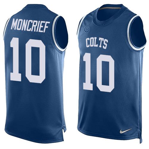 Nike Colts #10 Donte Moncrief Royal Blue Team Color Men's Stitched NFL Limited Tank Top Jersey