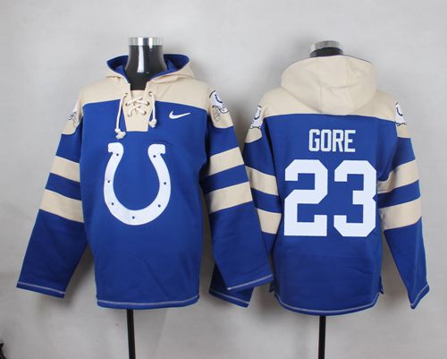 Nike Colts #23 Frank Gore Royal Blue Player Pullover NFL Hoodie