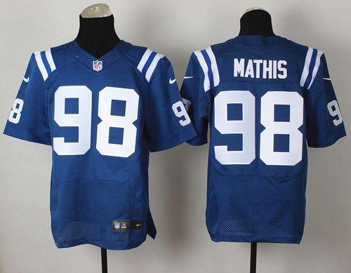 Nike Colts #98 Robert Mathis Royal Blue Team Color Men's Stitched NFL Elite Jersey