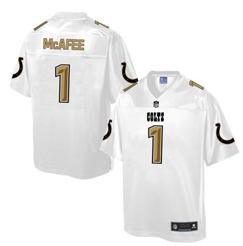 Nike Colts #1 Pat McAfee White Men's NFL Pro Line Fashion Game Jersey
