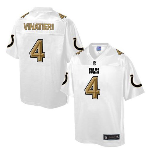 Nike Colts #4 Adam Vinatieri White Men's NFL Pro Line Fashion Game Jersey