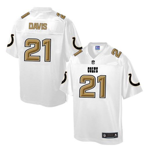 Nike Colts #21 Vontae Davis White Men's NFL Pro Line Fashion Game Jersey