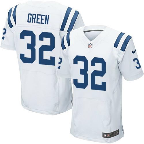 Nike Colts #32 T.J. Green White Men's Stitched NFL Elite Jersey