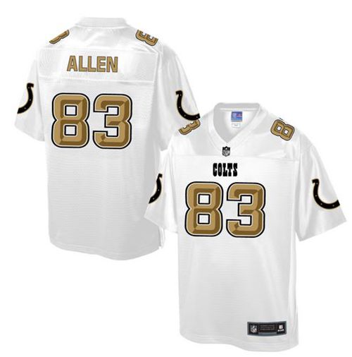 Nike Colts #83 Dwayne Allen White Men's NFL Pro Line Fashion Game Jersey