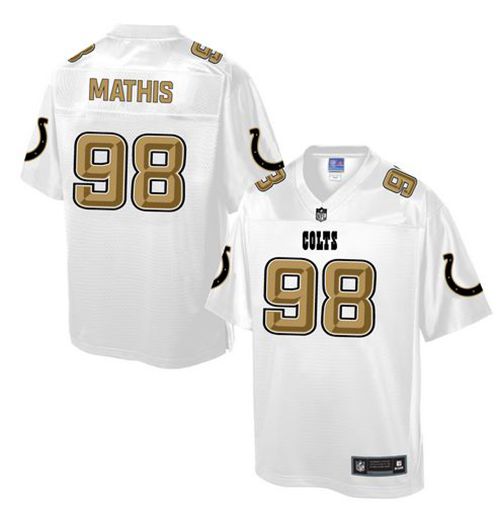 Nike Colts #98 Robert Mathis White Men's NFL Pro Line Fashion Game Jersey