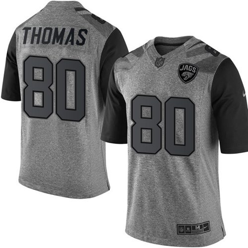 Nike Jaguars #80 Julius Thomas Gray Men's Stitched NFL Limited Gridiron Gray Jersey