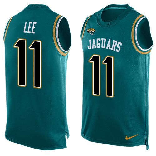 Nike Jaguars #11 Marqise Lee Teal Green Team Color Men's Stitched NFL Limited Tank Top Jersey