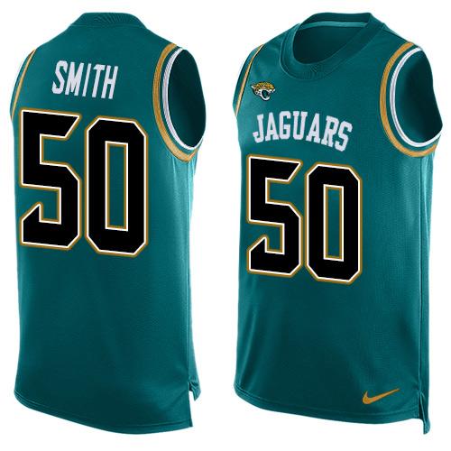 Nike Jaguars #50 Telvin Smith Teal Green Team Color Men's Stitched NFL Limited Tank Top Jersey