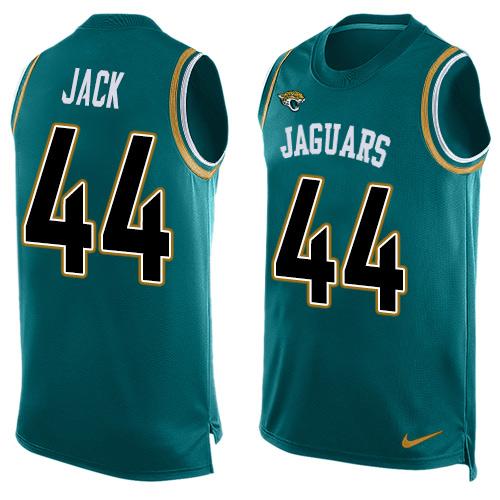 Nike Jaguars #44 Myles Jack Teal Green Team Color Men's Stitched NFL Limited Tank Top Jersey