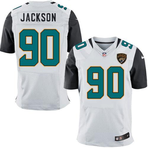 Nike Jaguars #90 Malik Jackson White Men's Stitched NFL Elite Jersey