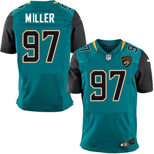Nike Jaguars #97 Roy Miller Teal Green Team Color Men's Stitched NFL Elite Jersey