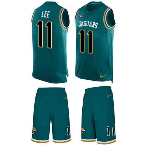 Nike Jaguars #11 Marqise Lee Teal Green Team Color Men's Stitched NFL Limited Tank Top Suit Jersey