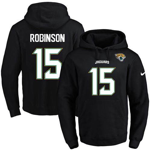 Nike Jaguars #15 Allen Robinson Black Name & Number Pullover NFL Hoodie