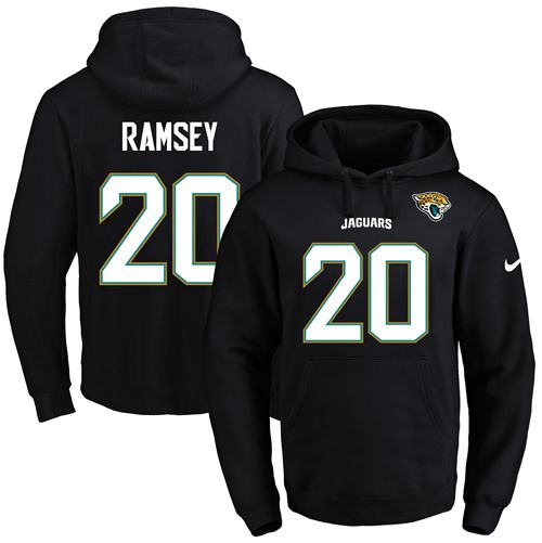 Nike Jaguars #20 Jalen Ramsey Black Name & Number Pullover NFL Hoodie