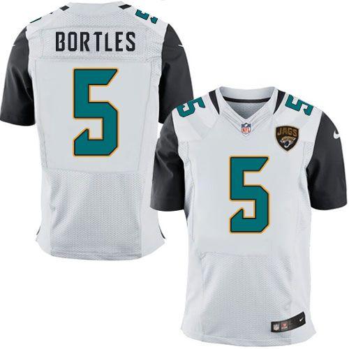 Nike Jaguars #5 Blake Bortles White Men's Stitched NFL Elite Jersey