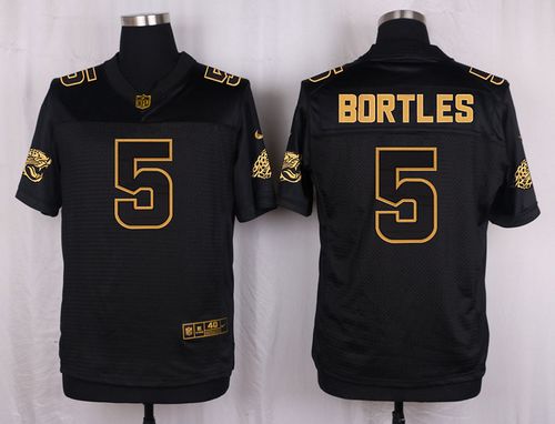 Nike Jaguars #5 Blake Bortles Black Men's Stitched NFL Elite Pro Line Gold Collection Jersey