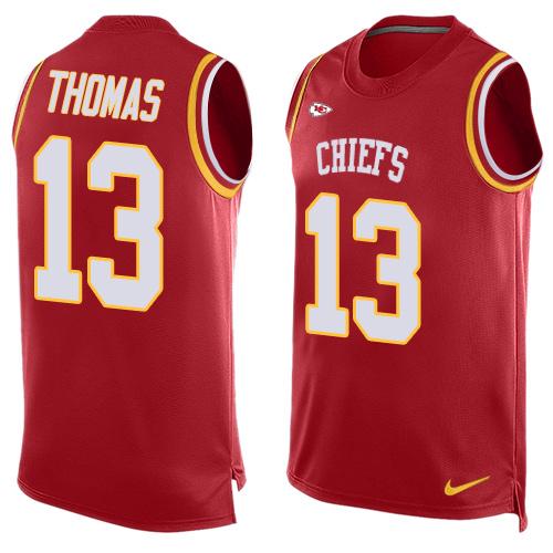 Nike Chiefs #13 De'Anthony Thomas Red Team Color Men's Stitched NFL Limited Tank Top Jersey